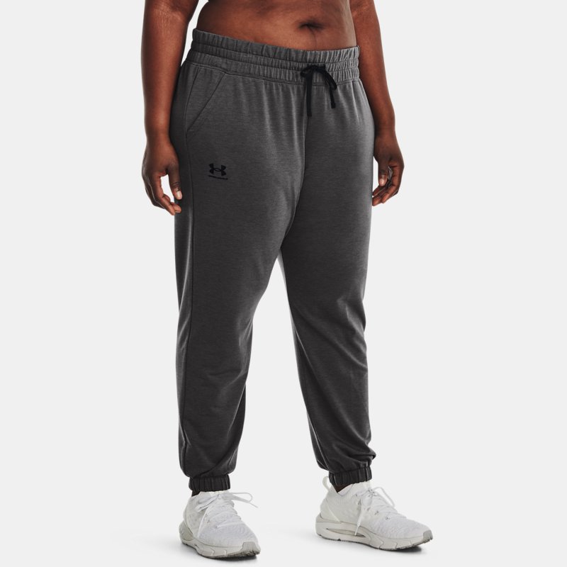 Women's Under Armour Rival Terry Joggers Jet Gray / Mod Gray / Black 3X